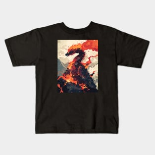 Lava dragon deity Kids T-Shirt